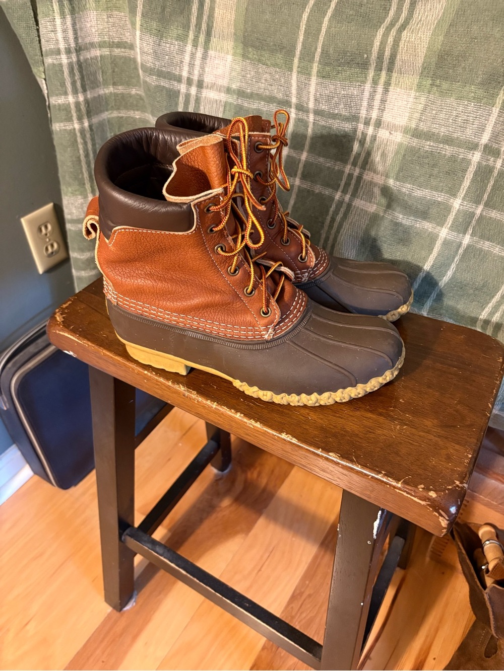 L.L. Bean Brown and Dark Brown Men's Duck Boots